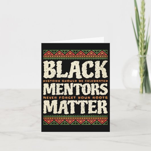Mentors der schwarzen Geschichte Problem Afrikanis Karte (Vorderseite)