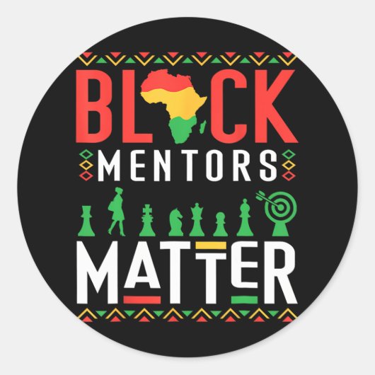 Mentors der schwarzen Geschichte Problem Afrikanis Runder Aufkleber (Vorderseite)