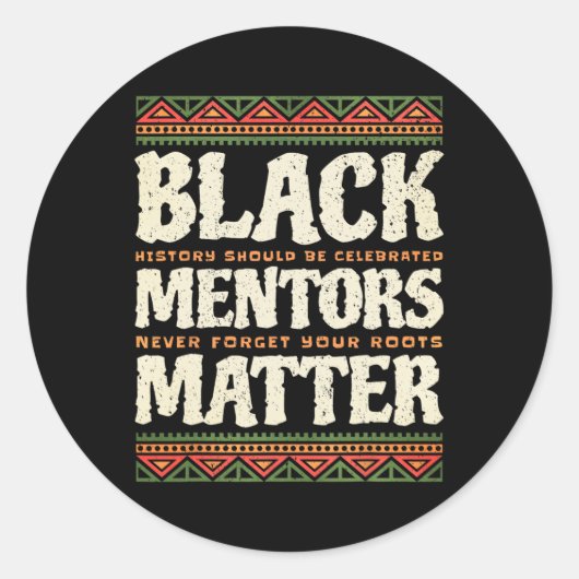Mentors der schwarzen Geschichte Problem Afrikanis Runder Aufkleber (Vorderseite)