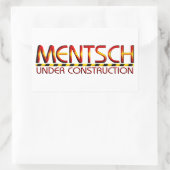 Mentsch Rechteckiger Aufkleber (Tasche)