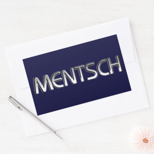 Mentsch Rechteckiger Aufkleber (Umschlag)