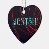 MENTSH-HEART KUNST KERAMIK ORNAMENT (Links)