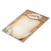 Menù-Abbildung Notizblock (angewinkelt)