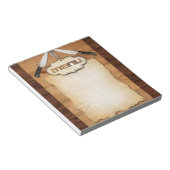 Menù-Abbildung Notizblock (angewinkelt)