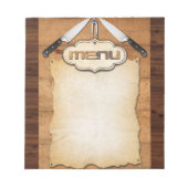 Menù-Abbildung Notizblock (Vorderseite)