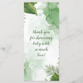 Menü "Agate Sage Green and Gold" Menükarte (Rückseite)