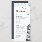 Menü am Meer Menükarte (Vorne/Hinten)