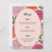 Menu and place card template 2 in 1 einladung (Vorderseite)