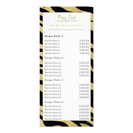 Menü "Anpassbare Beauty Services" (Hinten)