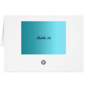 Menü "aquamarine Table Placement Card" (Rückseite Horizontal)