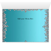 Menü "aquamarine Table Placement Card" (Innenansicht Horizontal (Unten))