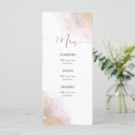 Menü "Aquarell" Menükarte (Stehend Vorderseite)