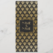 Menü Art Déco Empfang der 1920er Jahre Menükarte (Rückseite)