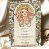 Menü Art Nouveau Hochzeitsessen Einladung
