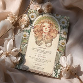 Menü Art Nouveau Hochzeitsessen Einladung
