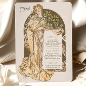 Menü Art Nouveau Wedding Dinner by Mucha Einladung