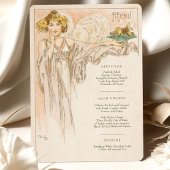 Menü Art Nouveau Wedding Dinner by Mucha Einladung