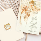 Menü Art Nouveau Wedding Dinner by Mucha Einladung