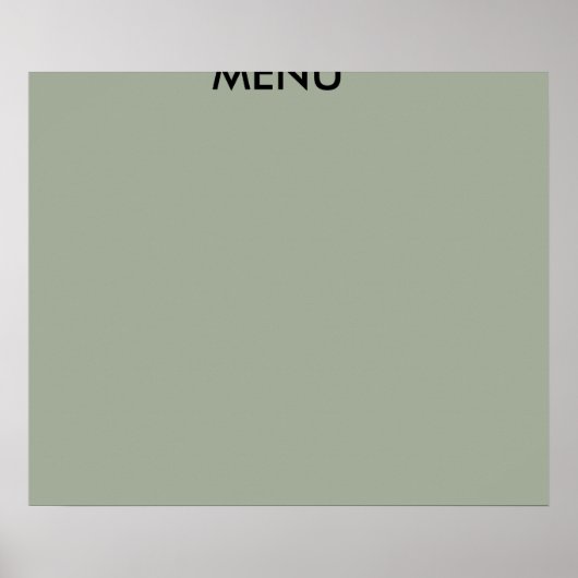 MENU ART POSTER (Vorne)
