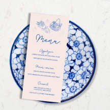 Menü aus dem Brautparty "Market Hand Drawing"