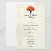 Menü "Autumn Dancing Blooms" (Vorne/Hinten)