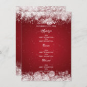 Menü-Babyparty-Nachtschein-Rot Menükarte (Vorne/Hinten)