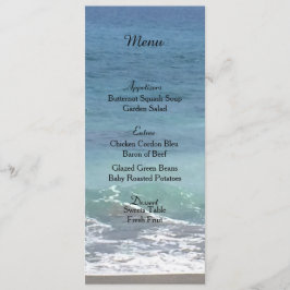 Menü "Beach and Ocean Wedding Card" Menükarte