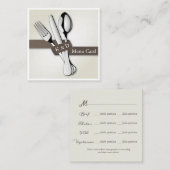 Menü/beachten Karte für UAWG (Vorne/Hinten)