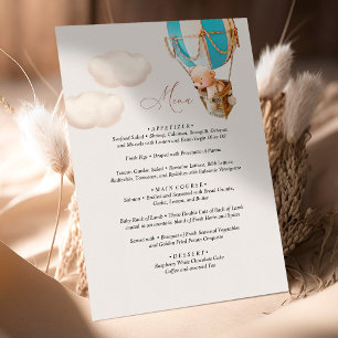 Menu Bear Baby Showballon Begleitkarte