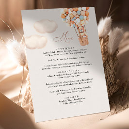 Menu Bear Baby Showballon Begleitkarte