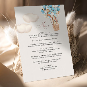 Menu Bear Baby Showballon Begleitkarte