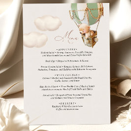 Menu Bear Baby Showballon Begleitkarte