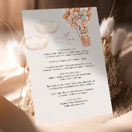 Menu Bear Baby Showballon Begleitkarte
