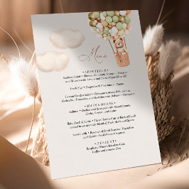 Menu Bear Baby Showballon Begleitkarte