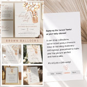 Menu Bear Baby Showballon Begleitkarte