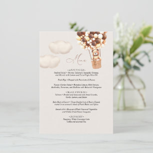 Menu Bear Baby Showballon Begleitkarte