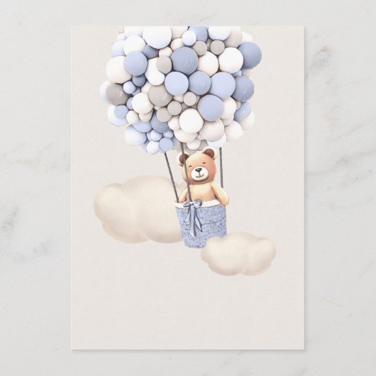 Menu Bear Baby Showballon Begleitkarte (Rückseite)