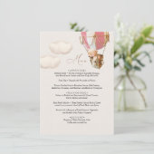 Menu Bear Baby Showballon Begleitkarte (Stehend Vorderseite)