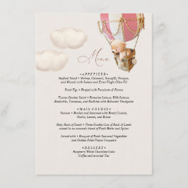 Menu Bear Baby Showballon Begleitkarte