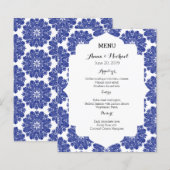 MENU Beautiful Blue & White Baroque Hochzeitssuite (Vorne/Hinten)