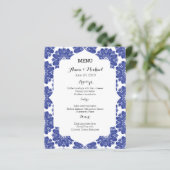 MENU Beautiful Blue & White Baroque Hochzeitssuite (Stehend Vorderseite)