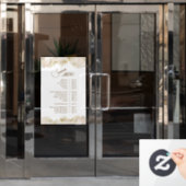 Menü "Beige Marbling Design Services" Fensteraufkleber (Büro Tür)
