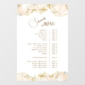 Menü "Beige Marbling Design Services" Fensteraufkleber (Blatt)
