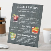 Menü "Benutzerdefiniertes Bar Menü" Sockelschild (In Situ)