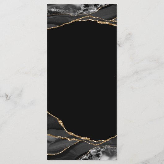 Menü "Black and Gold Agate Marble" Programm (Rückseite)