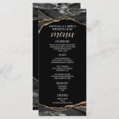 Menü "Black and Gold Agate Marble" Programm (Vorne/Hinten)