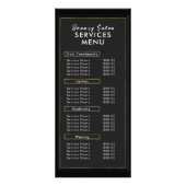 Menü "Black and Gold Modern Salon Add Logo Service (Vorne)