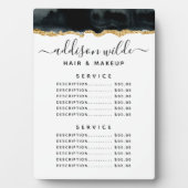 Menü "Black and Gold Watercolor Price" Fotoplatte (Vorderseite)
