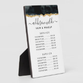 Menü "Black and Gold Watercolor Price" Fotoplatte (Seite)