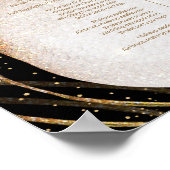 Menü "Black Gold Glitzer Stylist Salon Price List" Poster (Ecke)